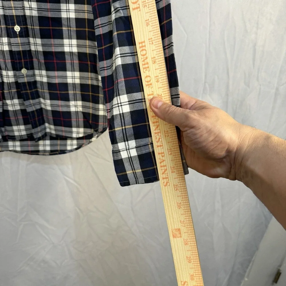 ralph lauren classic fit‎ button down Boys Long Sleeve New SP Blue White Plaid